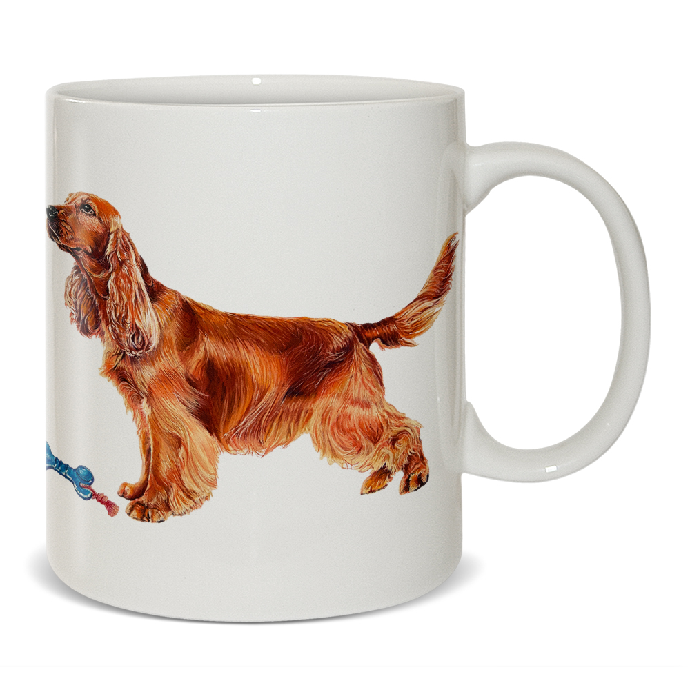картинка Кружка 420 мл. «Человек собаке друг» Спаниель от магазина посуды оптом