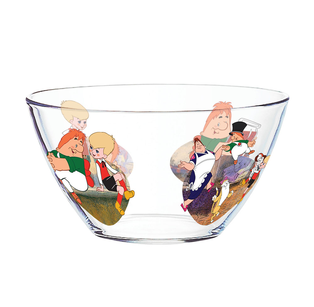 картинка Салатник 13 см (стекло) "Малыш и Карлсон" от магазина посуды оптом